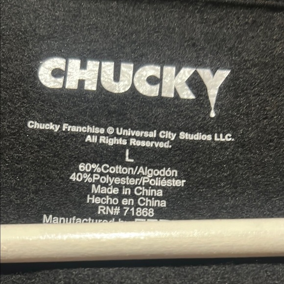 Chucky and Bride of Chucky (Tiffany Valentine) Graphic Black Hoodie Size Large - Picture 2 of 5